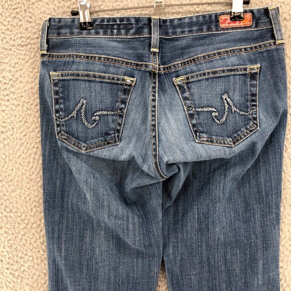 Adriano Goldschmied Jeans Womens 28R The Club Blue Flared Leg Medium Wash Denim* - Picture 4 of 14